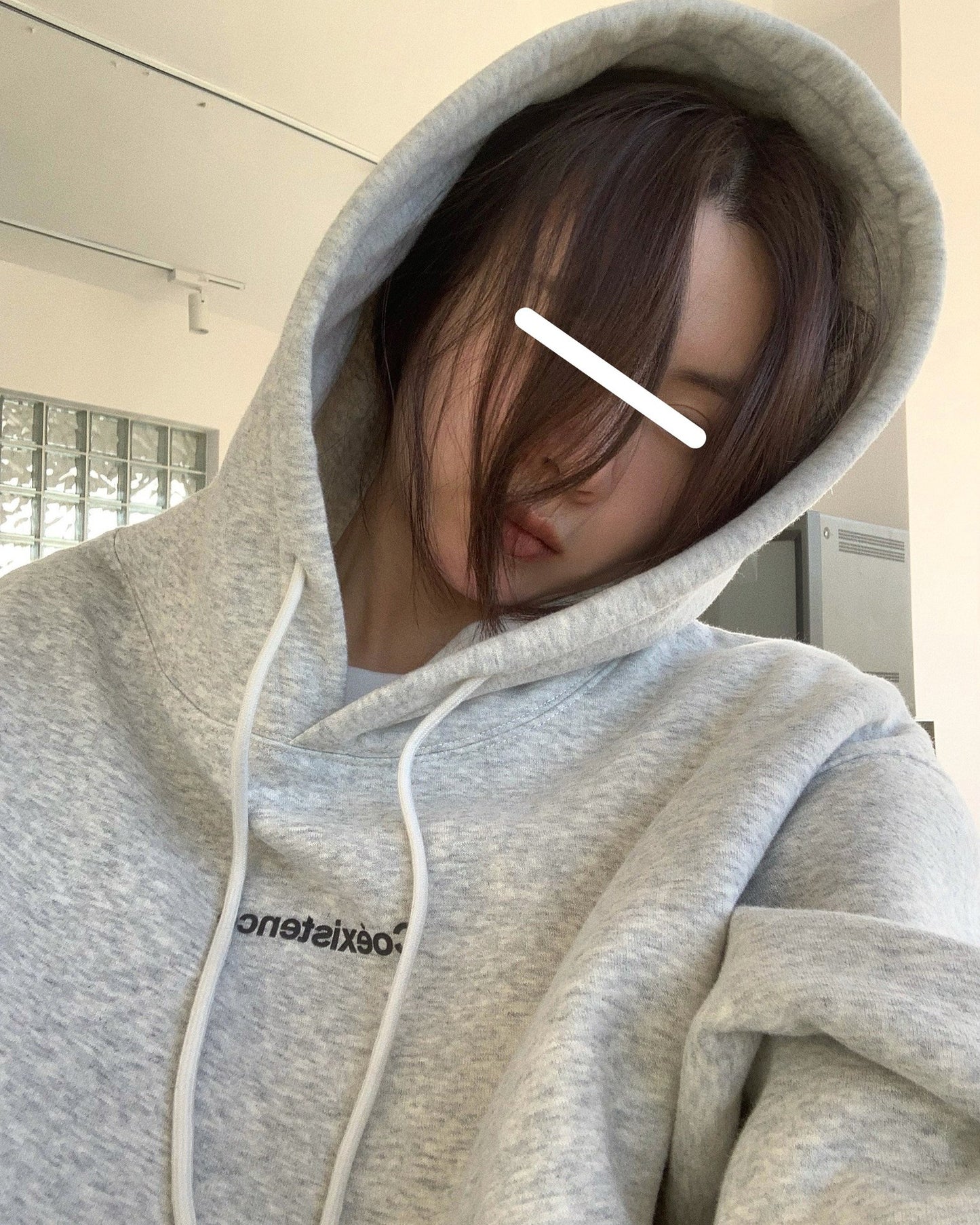 Gray hooded sweater female spring and autumn padded thickened Korean loose lazy wind oversize jacket